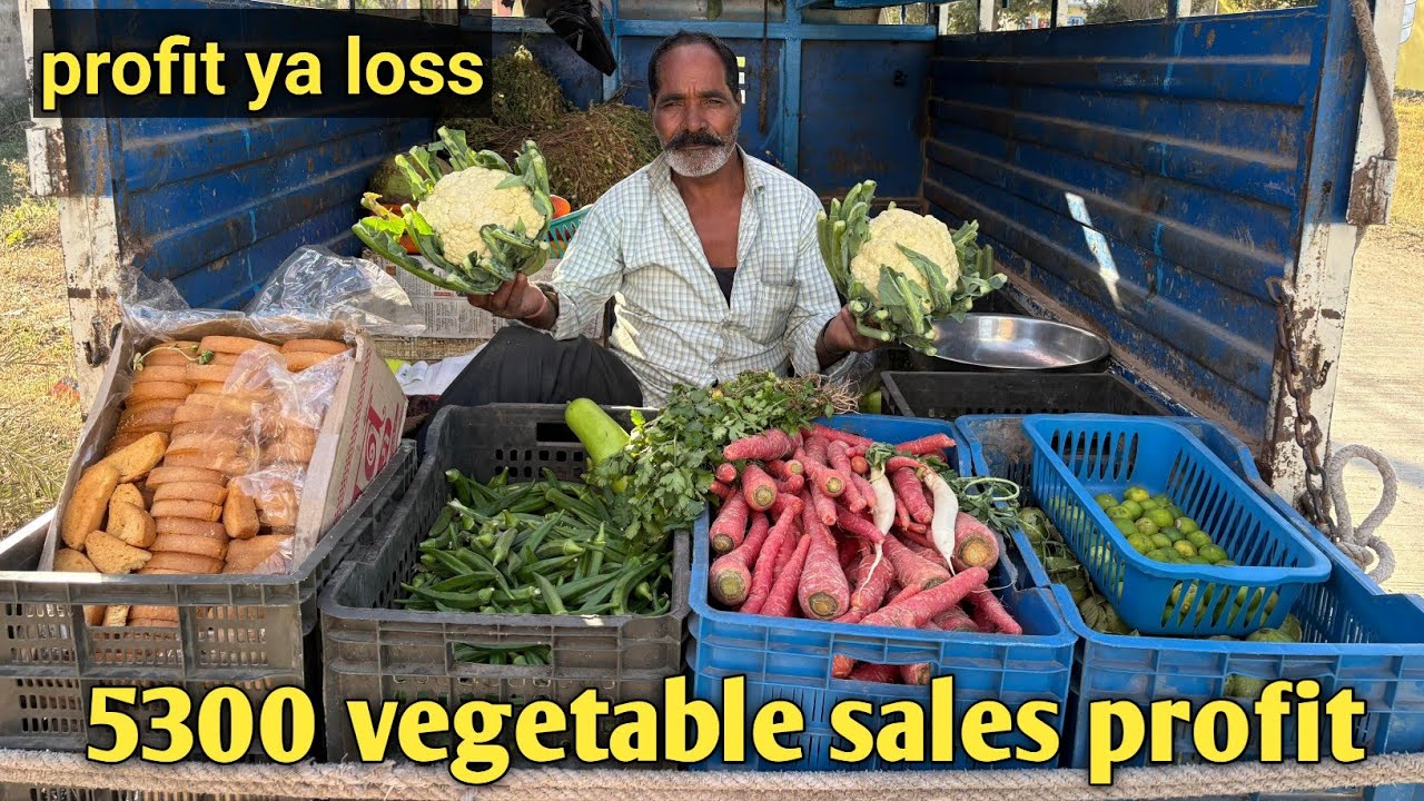 5300 रुपये की सब्जी बेचने पर 🤑 कितना profit  हुआ 🌽vegetable sales profit money 💰 