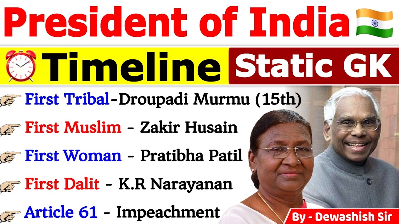 🔥 All Presidents of India 🇮🇳 | Complete Timeline 1950&ndash;2027 | One Shot Polity GK | Static GK