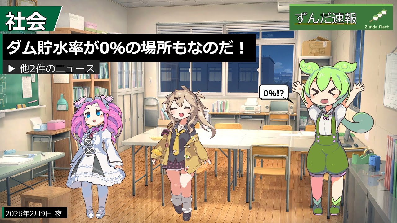 ダム貯水率が0％の場所もなのだ！
