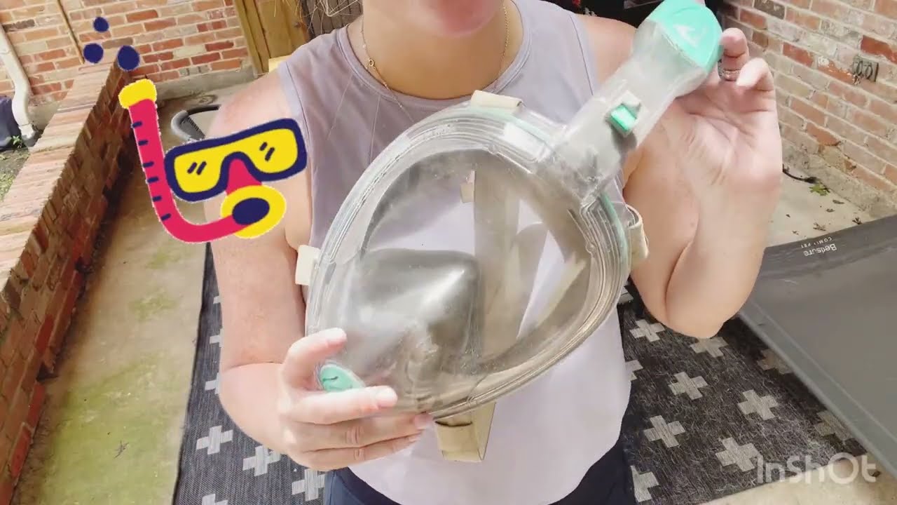 Zipoute Snorkel Full Face Snorkel Mask for Kids, Kids Snorkeling Set 180 Degree Panoramic View Revie