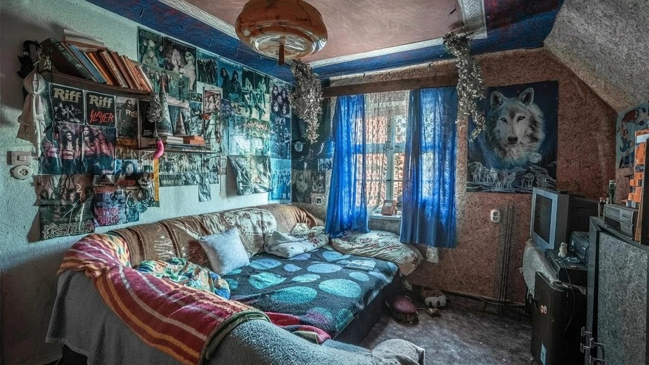 Casa retro abandonada en Alemania: el escondite perfecto de un metalero