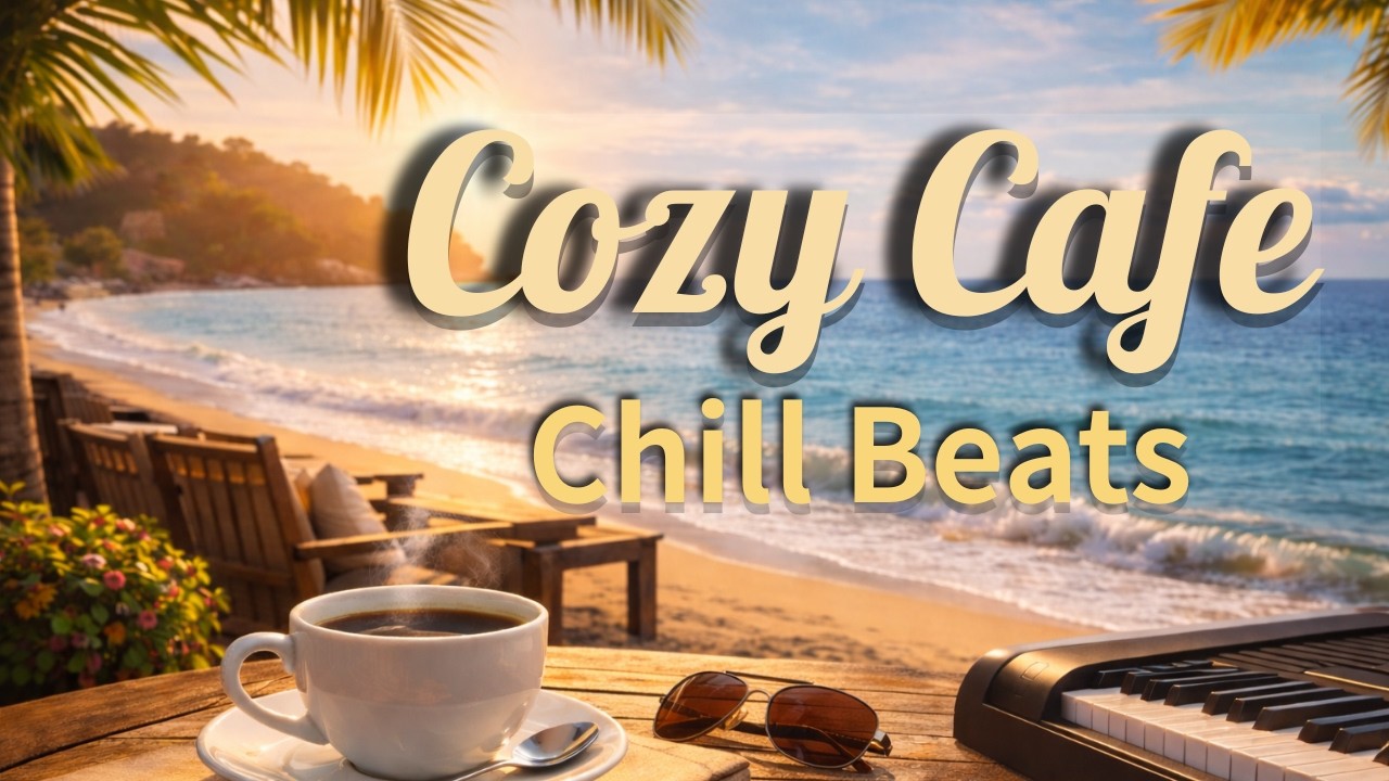 Beach Cafe Chill ☀️ Lofi Beats with Ocean Sounds@cozycafebeatroom