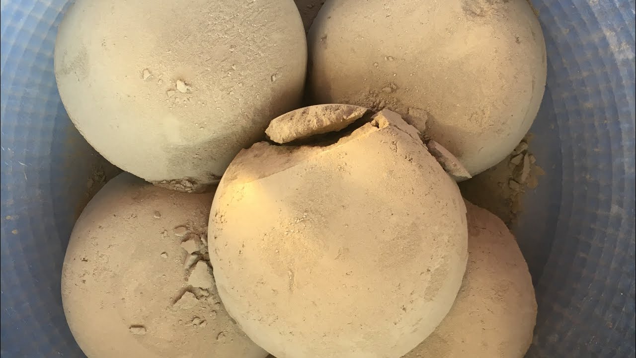 Pure cement bowls dry crumbling under sunlight 💫 super dusty and satisfying 🤩 ASMR