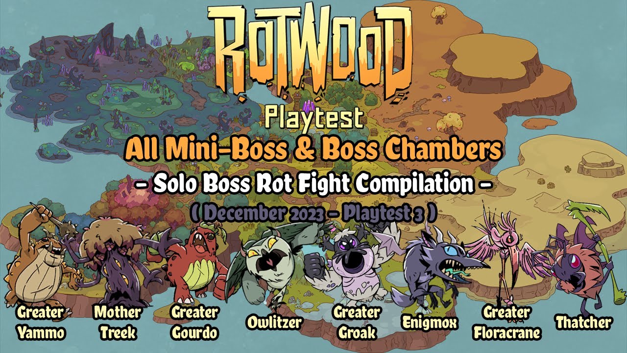 Rotwood Playtest 3 - All Mini-Boss & Boss Chambers (Solo Boss Rot Fight Compilation) [Dec 2023]