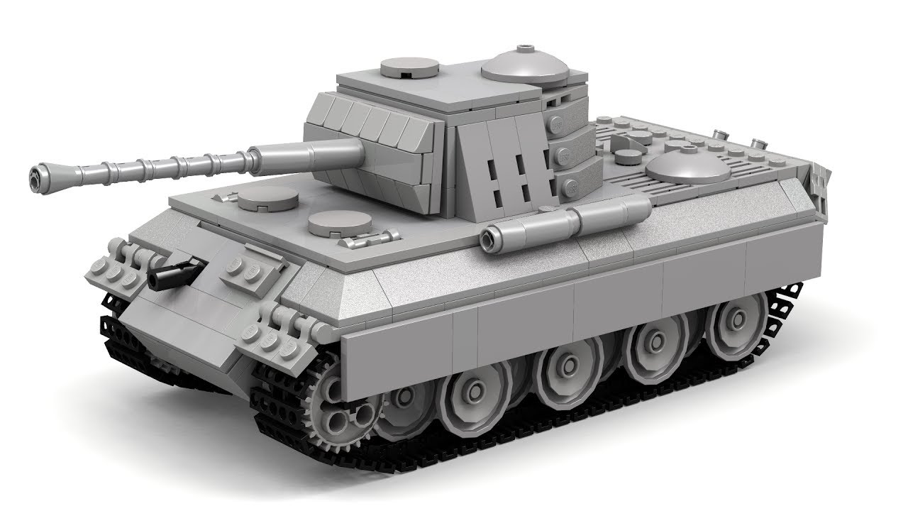 Lego WWII Panther Tank (Updated) Instructions + Parts List