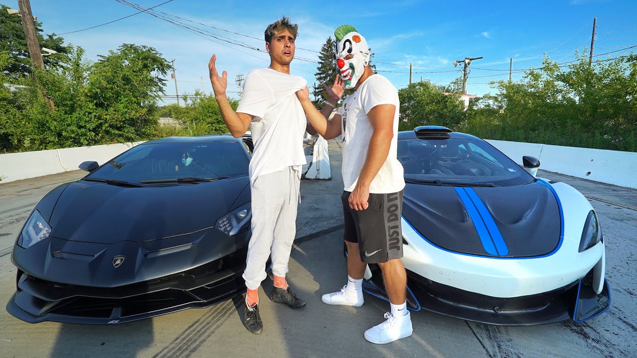 SCARY CLOWN RACED ME! (Lamborghini Aventador SVJ vs McLaren 600LT)