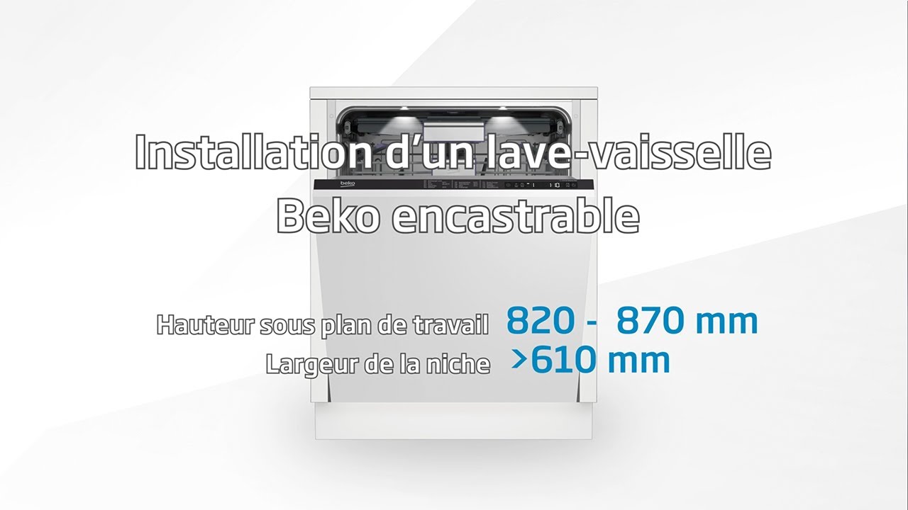 Beko | Comment installer mon lave-vaisselle encastrable dans une niche supérieure à 61 cm de large ?