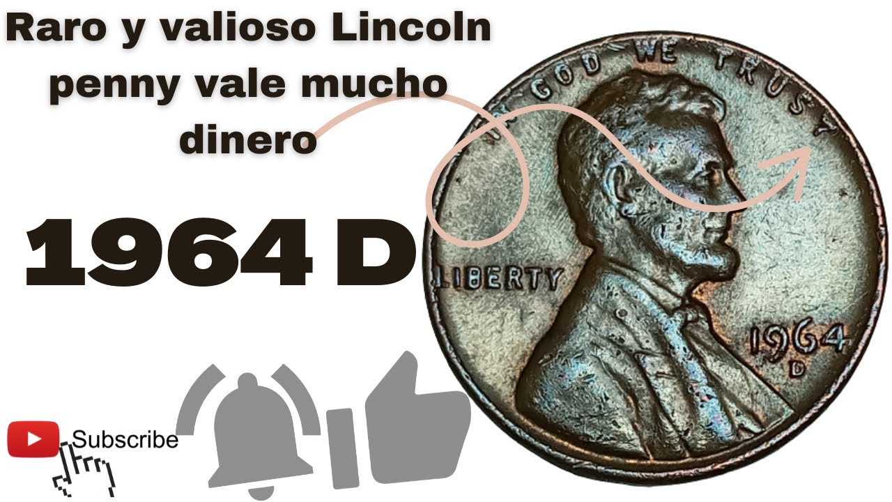 Error en moneda de Lincoln  de 1964 D . Vale mucho dinero.