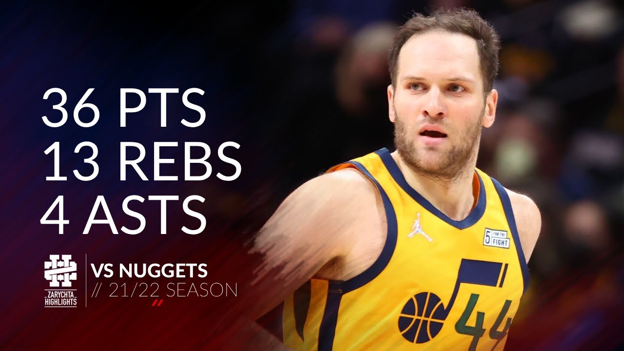 Bojan Bogdanovic 36 pts 13 rebs 4 asts vs Nuggets 21/22 season