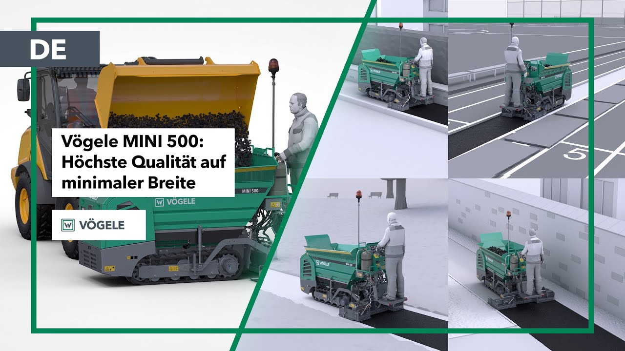 Vögele Fertiger MINI 500 für schmale Einbaumaßnahmen