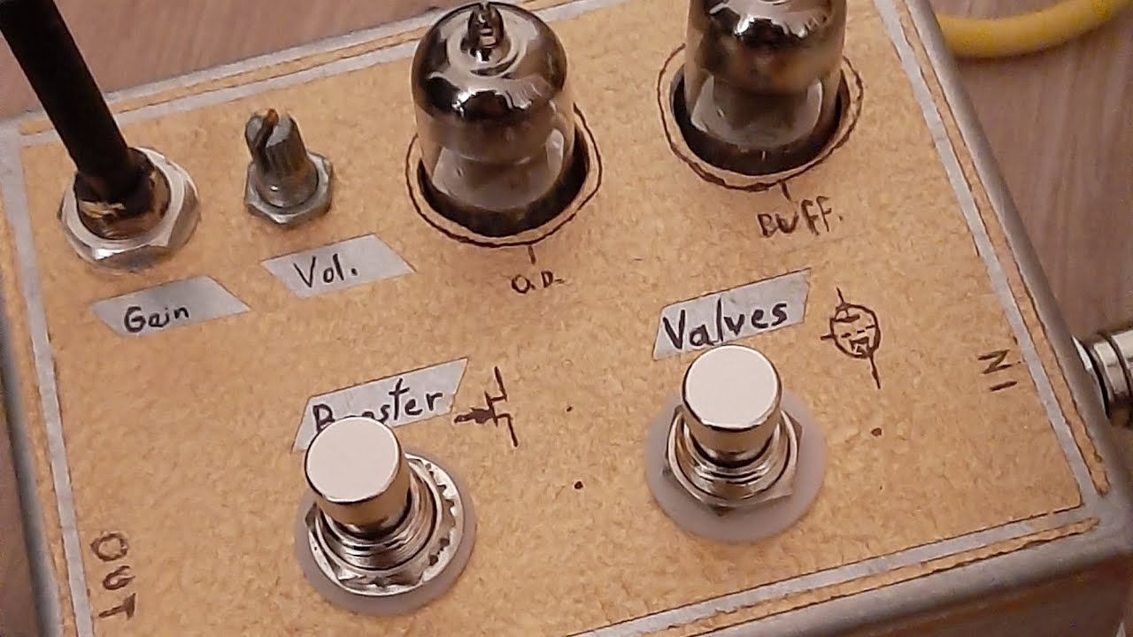 Overdrive valvular + booster. Tube overdrive guitar pedal. 2x 6j1 + jfet j113 (parte 2)