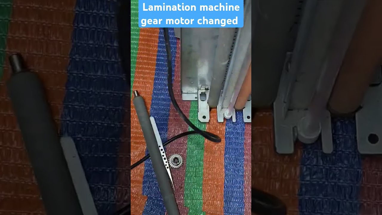 Lamination machine gear motor change #7510301555 #repair #Omchiplevelrepairing