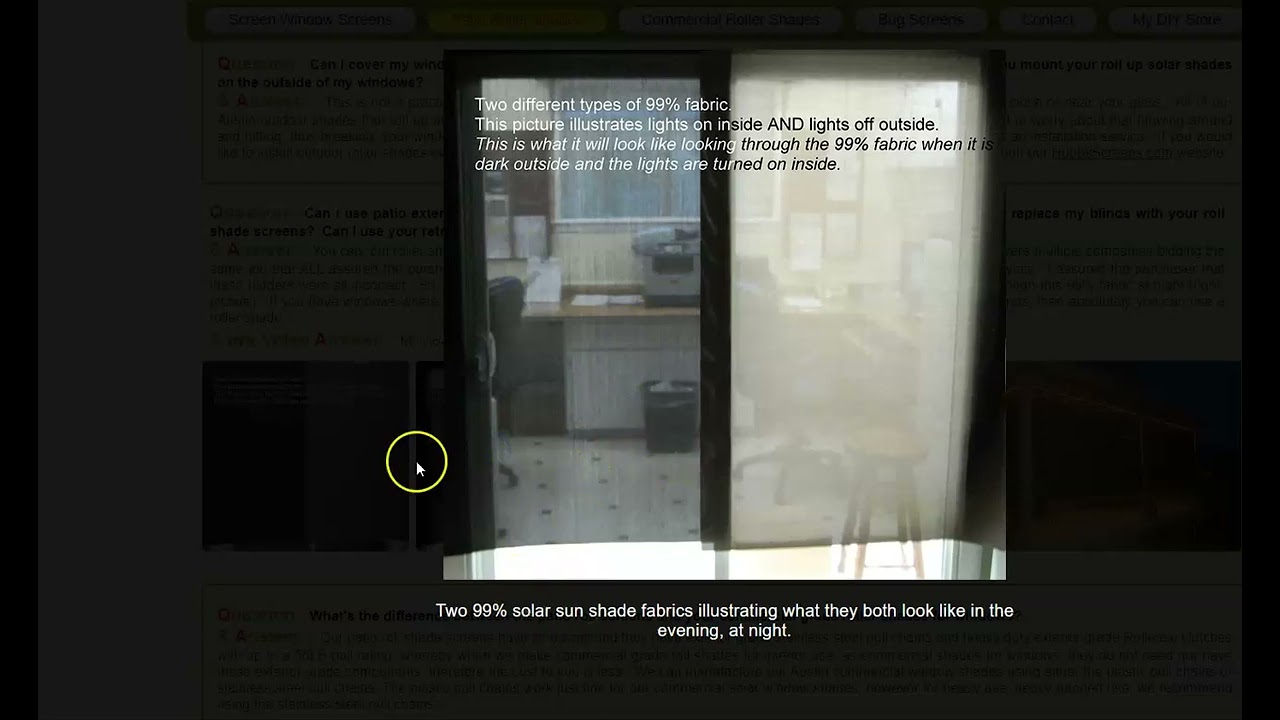 Will solar shades give you interior privacy at night. Can you use solar shades for privacy?