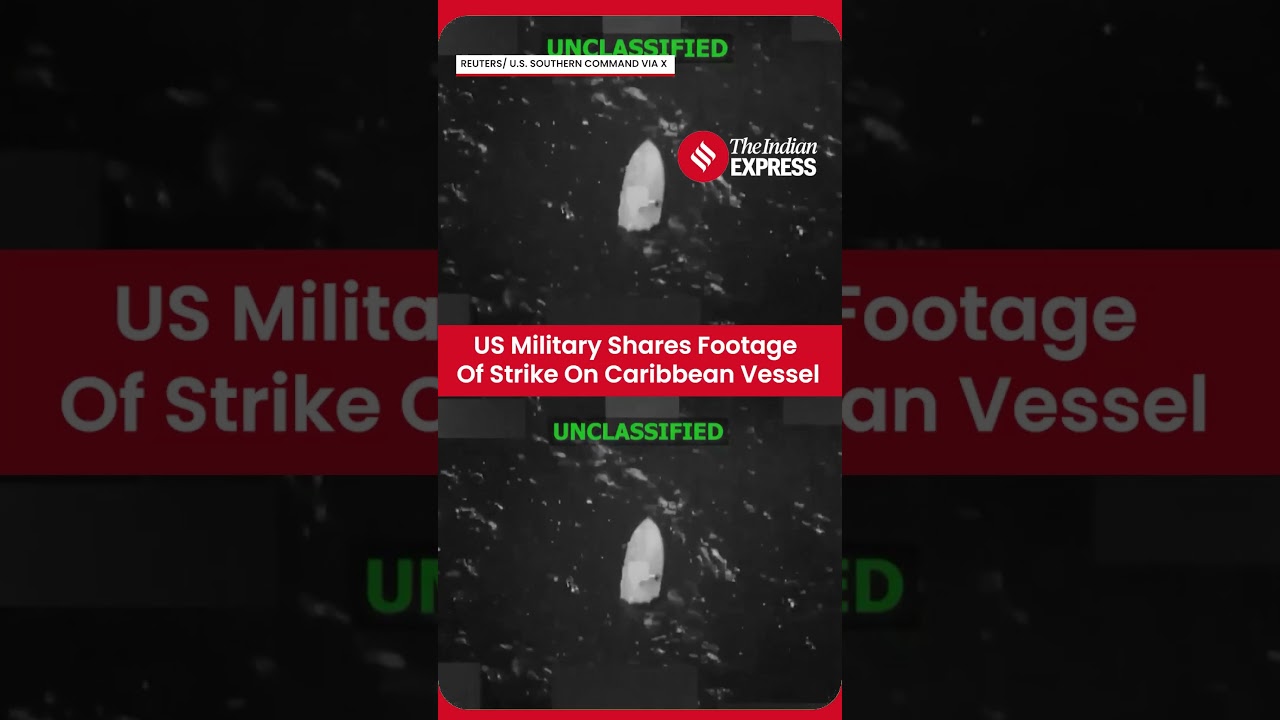 US military releases alleged footage of strike on drug trafficking vessel in Caribbean
