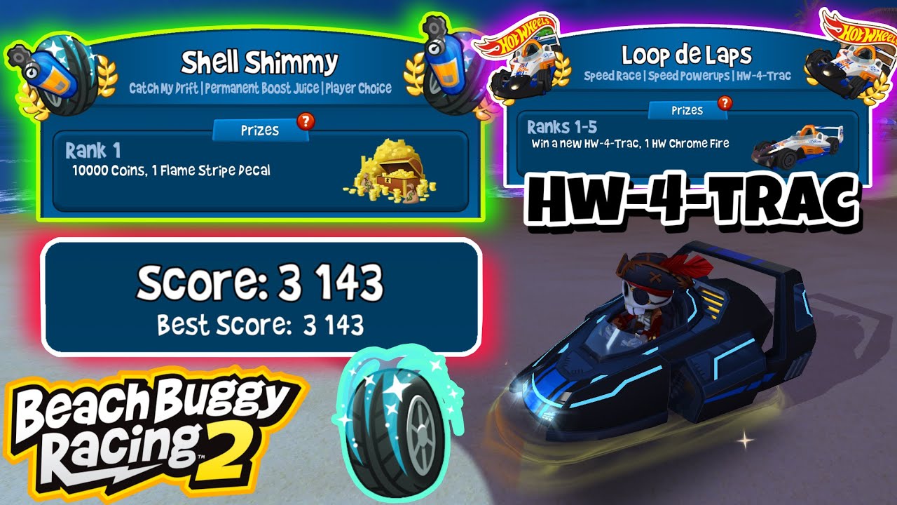 Shell Shimmy 🐚| 10k Coins 🪙 Prize✨| Basilisk 🌿+ McSkelly 👻| Beach Buggy Racing 2 🏖🏁| BB Racing 2
