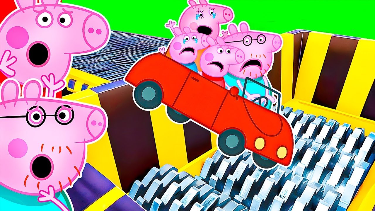Reacting To PEPPA PIG CAR vs SHREDDER..