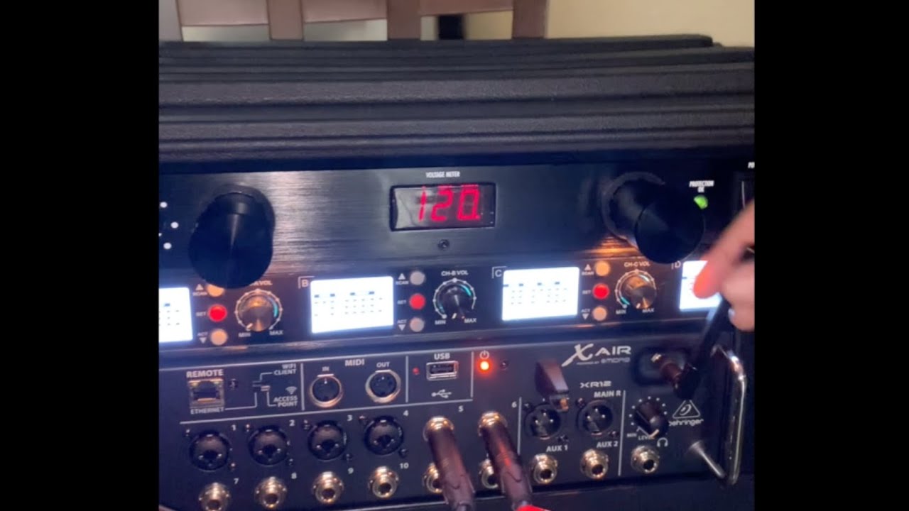 New 6U rack assembly for digital mixer and a few mics.