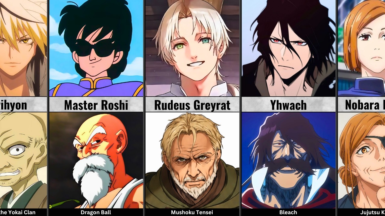 Young vs Old Looks of Anime Characters