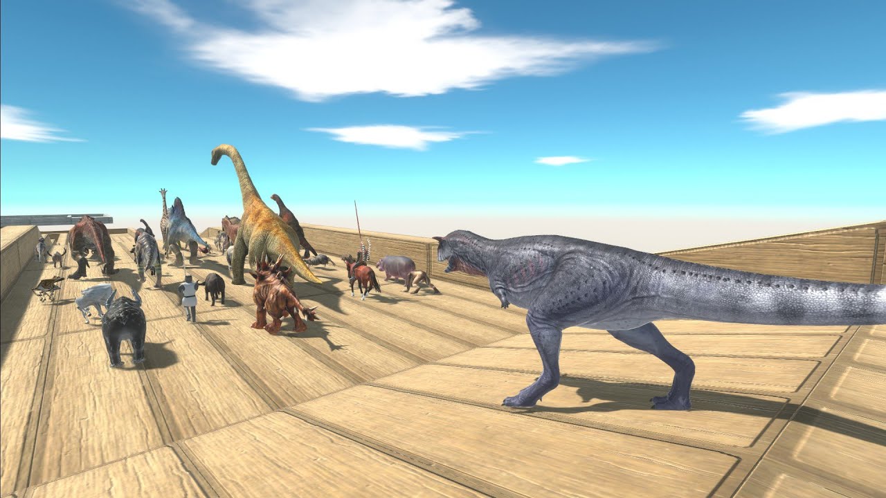 Trying to escape from The Isle Carno NightFall - Animal Revolt Battle Simulator