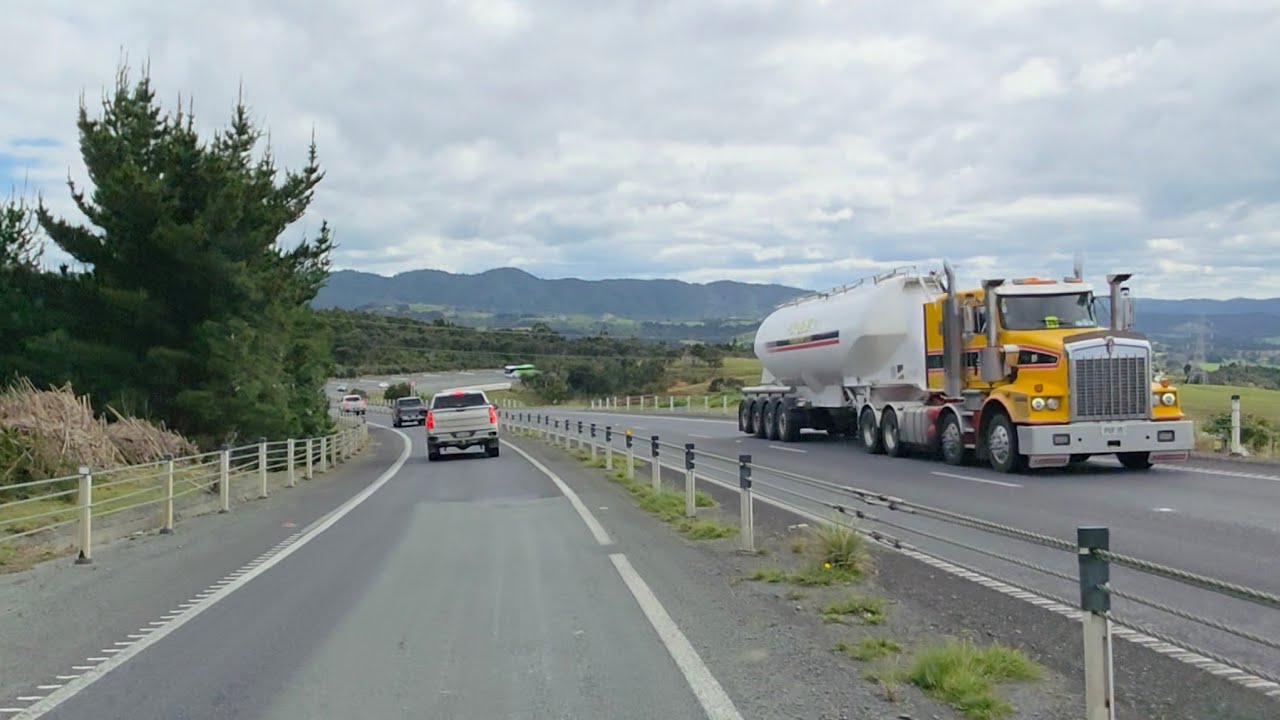 New Zealand POV ASMR Truck Driving, Auckland to Whangarei Uncut 4K 60FPS 