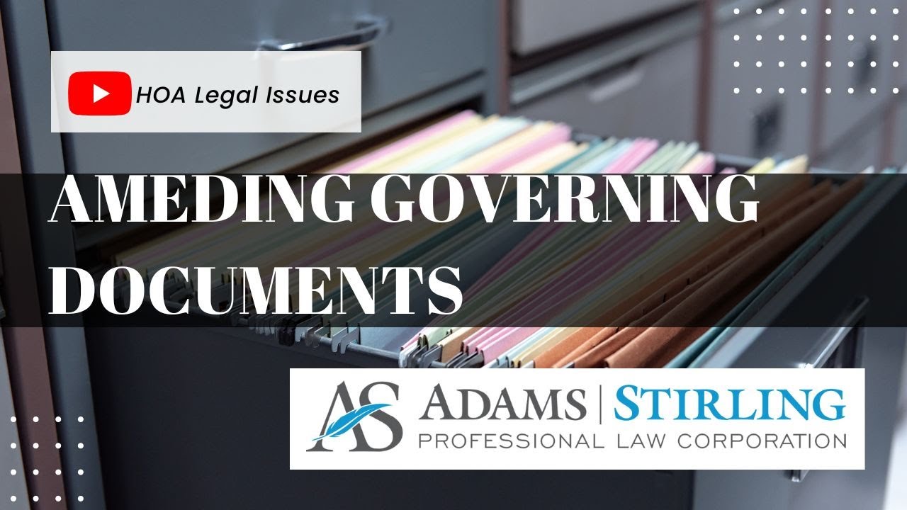Amending HOA governing documents (2-Minute Video).