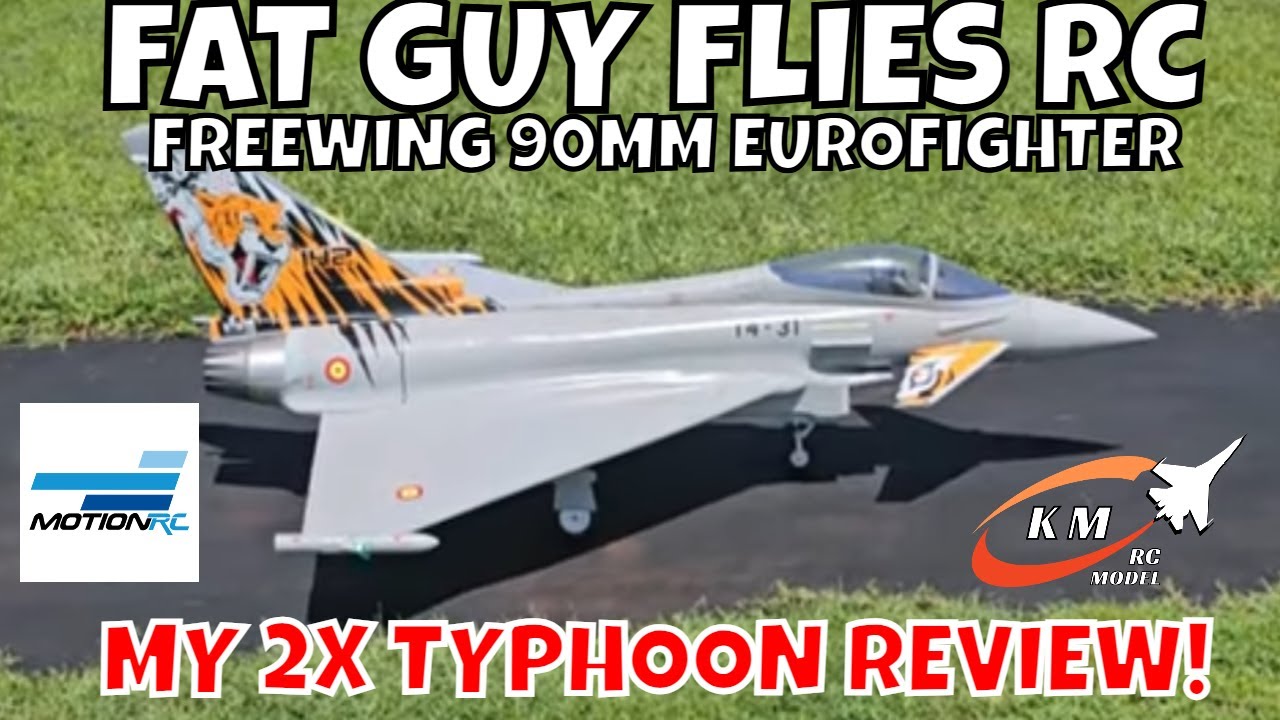 90MM FREEWING EUROFIGHTER 2X REVIEW by FGFRC #aviation #rcjets #rc