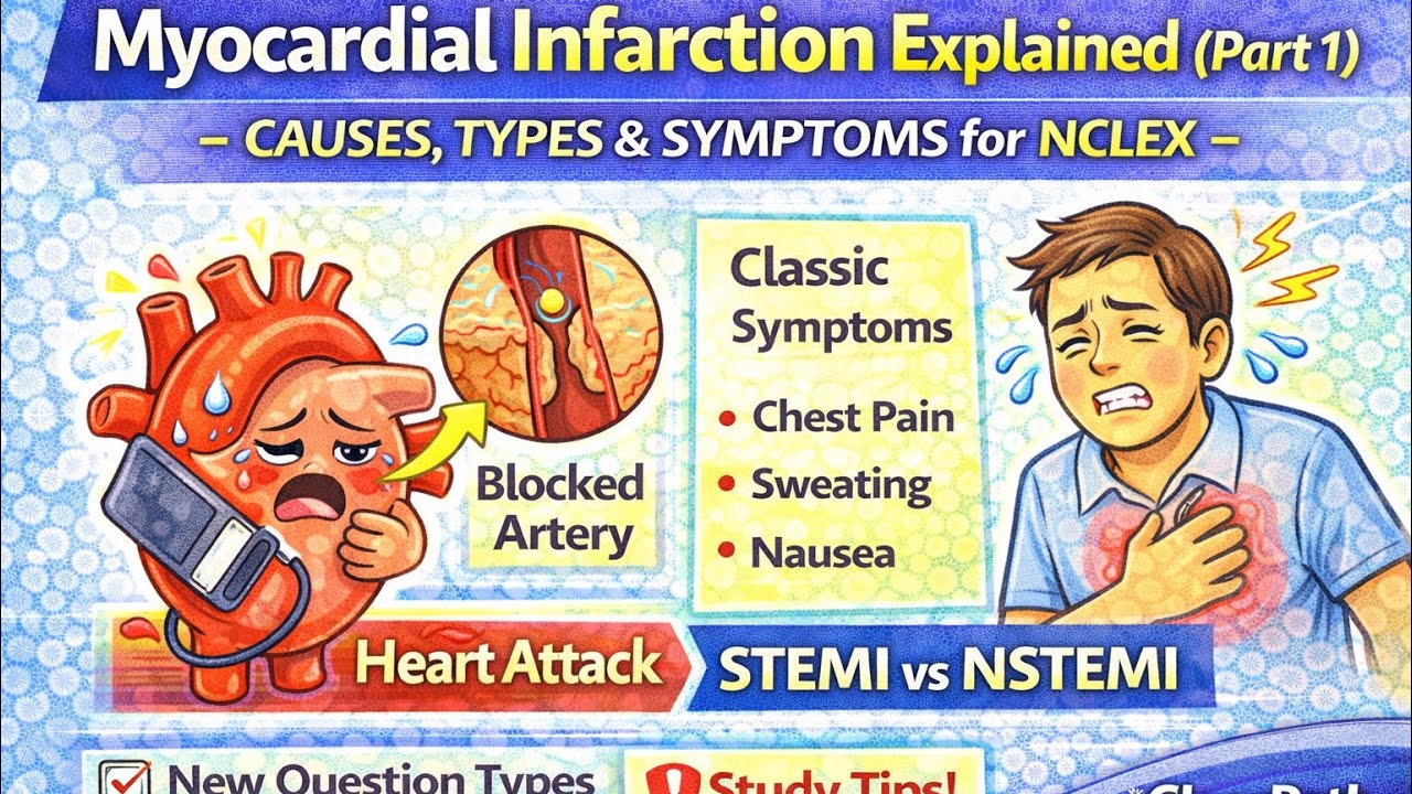 Myocardial Infarction (MI) Explained (part 1) | Causes, Types & Symptoms | 