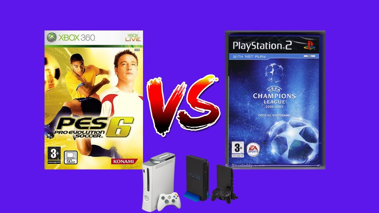 Pro Evolution Soccer 6 XBOX 360 vs UEFA Champions League 2006 - 2007 PS2