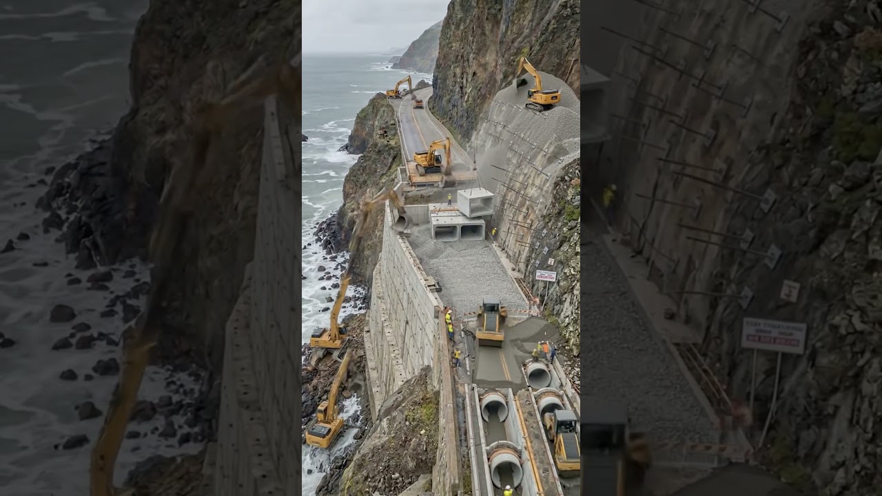 Extreme Highway Repair! 🏔️ Fixing a Massive Landslide | Dangerous Road Reconstruction