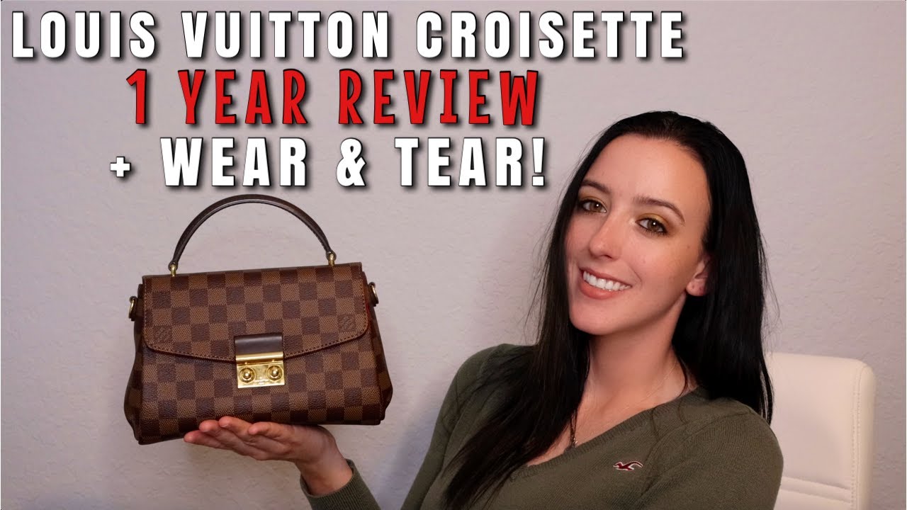 LOUIS VUITTON CROISETTE 1 YEAR REVIEW + WEAR & TEAR! | HOW HAS IT HELD UP?! 🧐