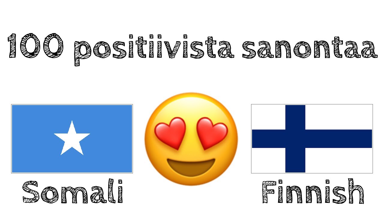 100 positiivista sanontaa +  kohteliaisuutta - Somali + Suomi - (syntyperäinen puhuja)
