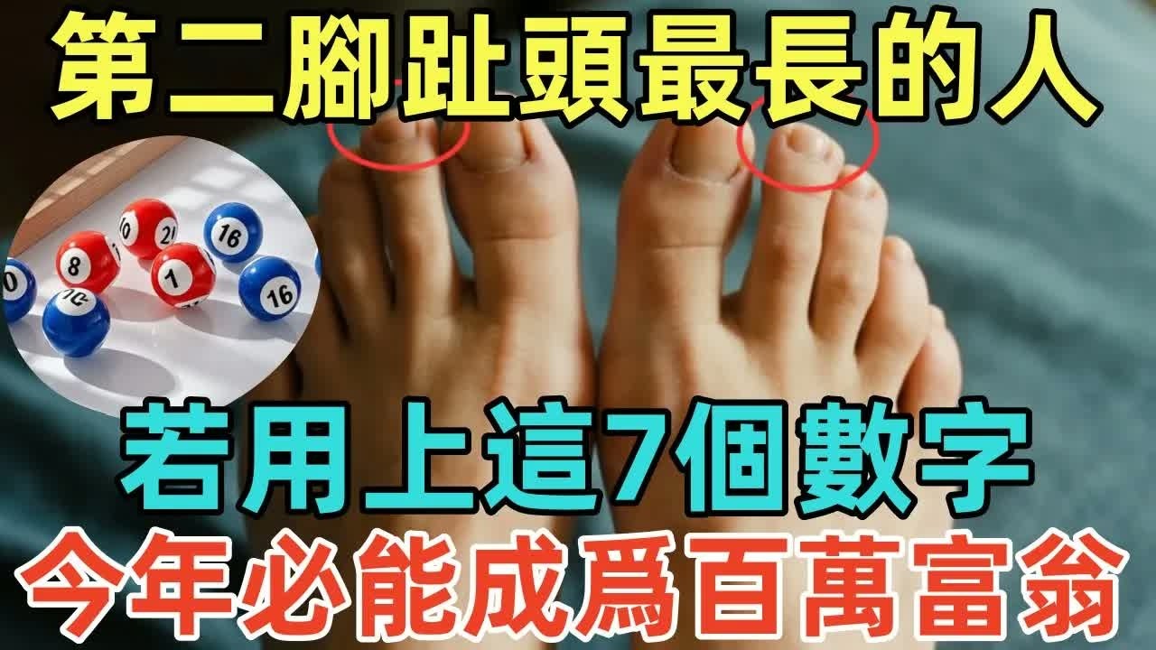 第二腳趾頭最長的人，若用上這7個數字，今年必能成爲百萬富翁！#佛淨 #佛學 #佛法 #佛教 #修行