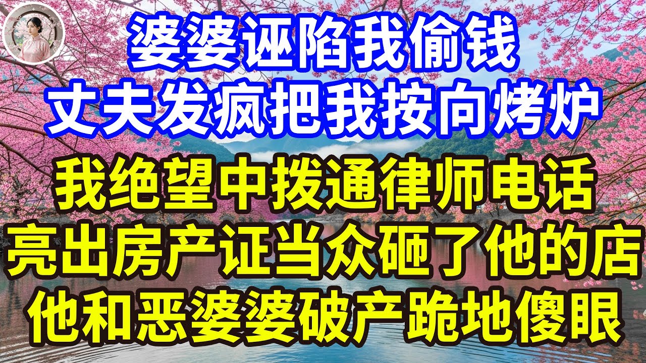 婆婆诬陷我偷钱，丈夫发疯把我按向烤炉，我绝望中拨通律师电话，亮出房产证当众砸了他的店，他和恶婆婆破产跪地傻眼#感人故事 ！#人生哲学 #生活經驗 #情感故事 #故事