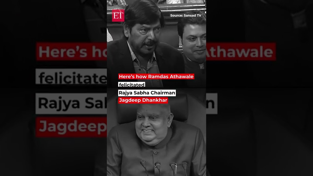 Watch: Ramdas Athawale's poetic felicitation to Rajya Sabha Chairman Jagdeep Dhankhar