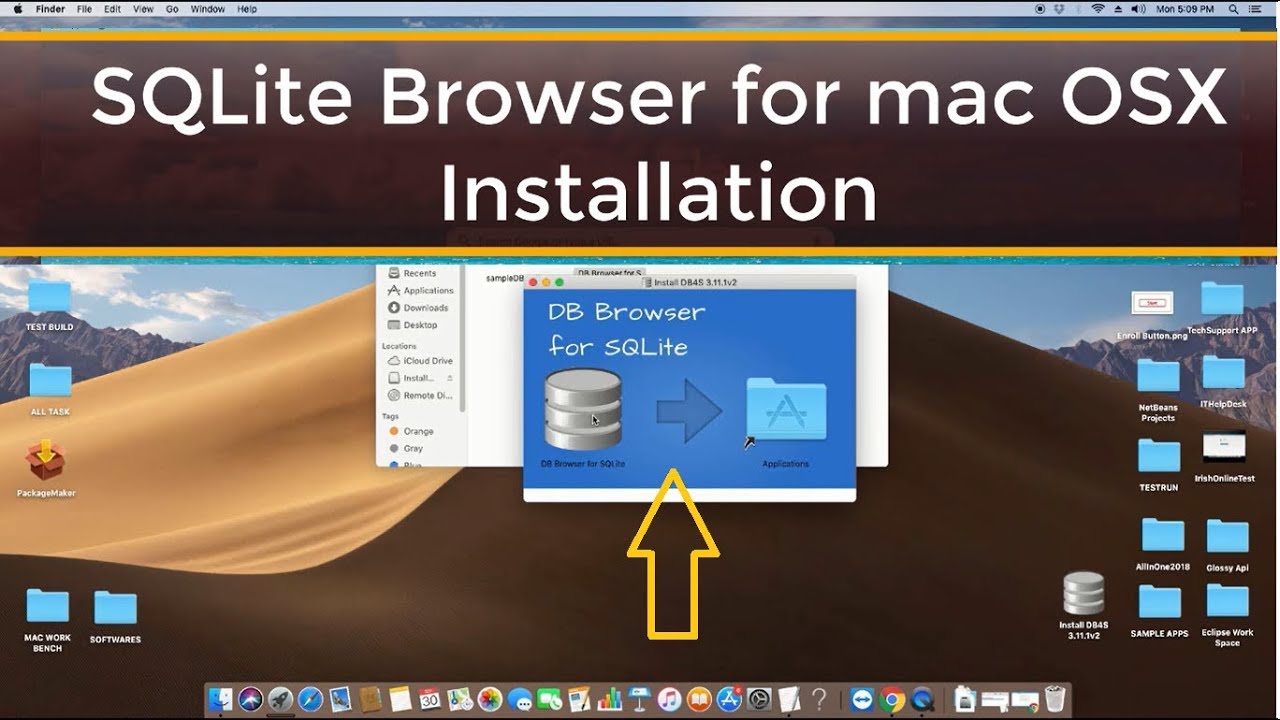 Sqlite Browser Installation on Mac OS X Mojave