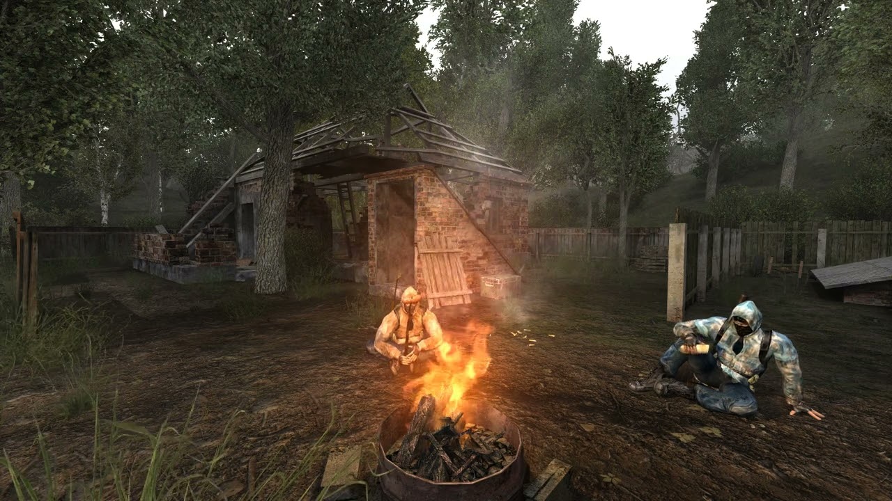 S.T.A.L.K.E.R. Разговоры Сталкеров у Костра на Кордоне в Деревне Новичков #stalker #сталкер