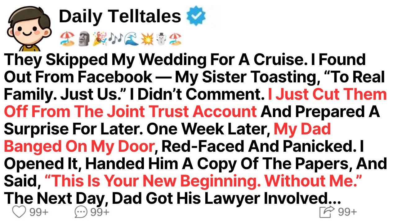 They Skipped My Wedding For A Cruise. I Found Out From Facebook — My Sister Toasting “To Real Family