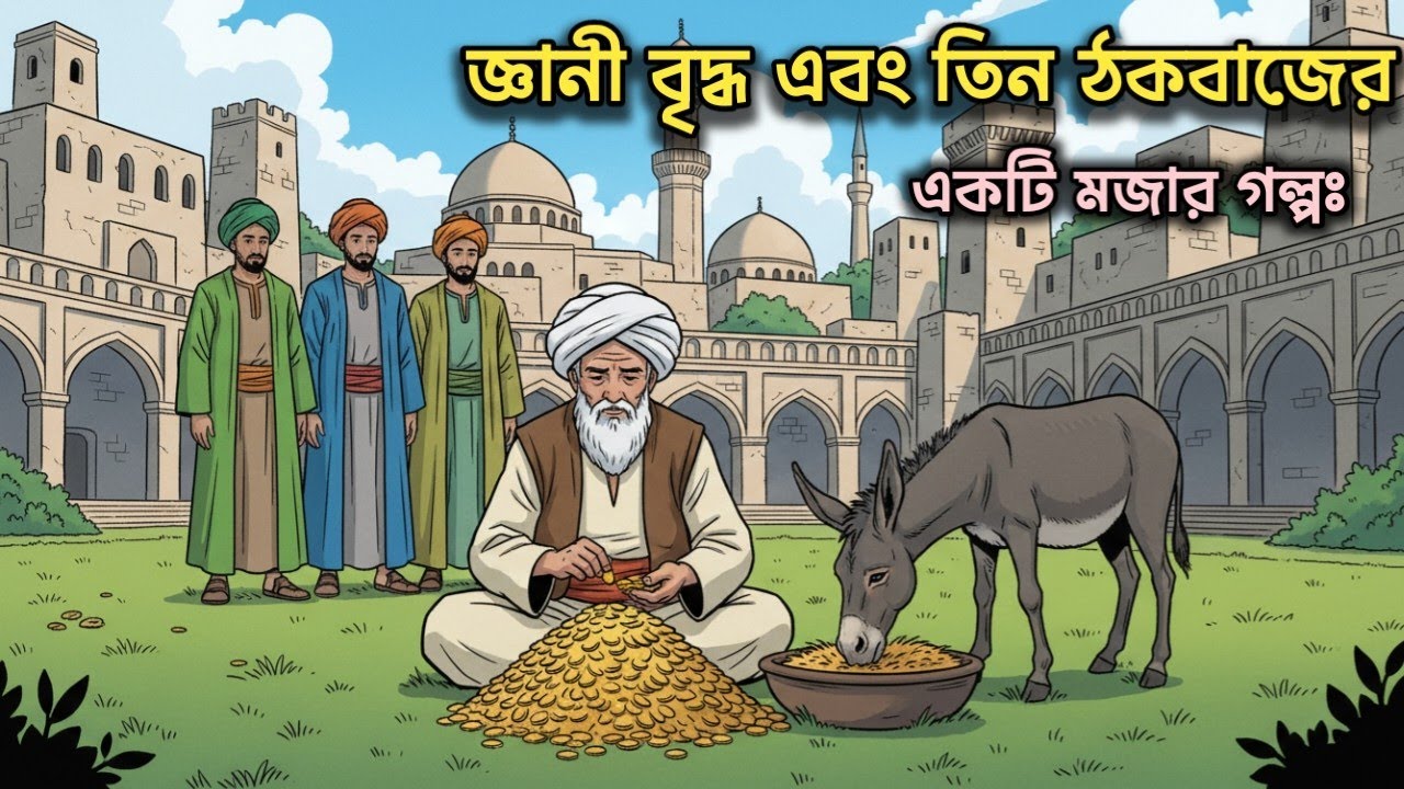 জ্ঞানী বৃদ্ধ ও তিন ঠকবাজের মজার কাহিনী। ইসলামিক শিক্ষনীয় গল্প। #moralstory 