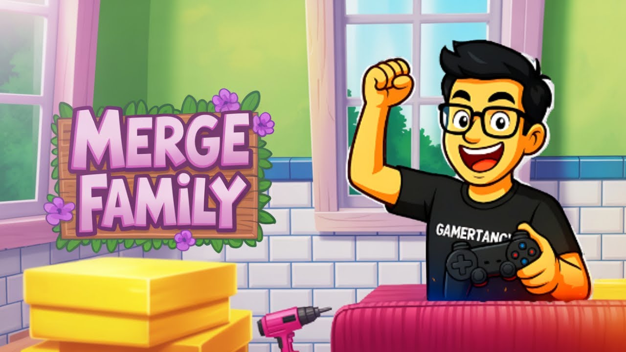 Merge Family Mobile Puzzle 🧩 Ghar Sajao, Items Merge Karo | Chill Gaming by Gamertancy