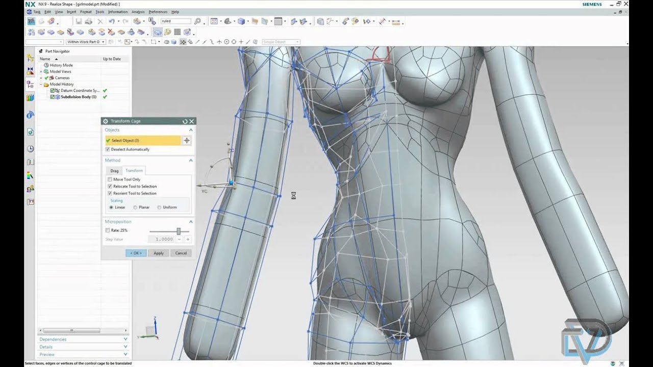 NX9 Realize Shape Girl model