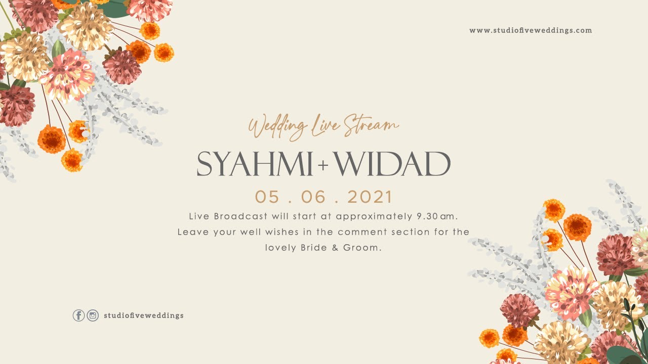 Nikah Livestream Of Syahmi & Widad @ Istana Ballroom, Singapore | Kadi Ustaz Nuzhan