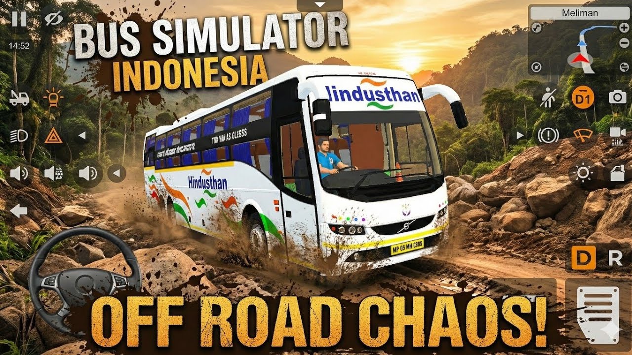 Volvo Bus in Off-road|Bus simulator indonesia 