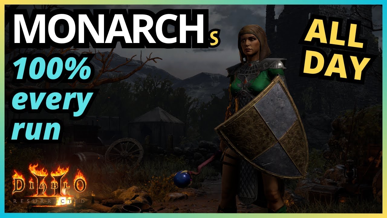 Easiest monarch shield every run single player D2R