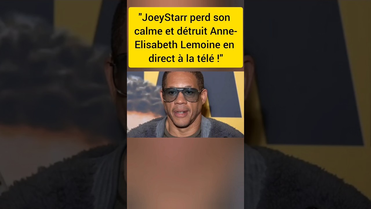 JoeyStarr explose et humilie violemment Anne-Elisabeth Lemoine en direct à la télé.