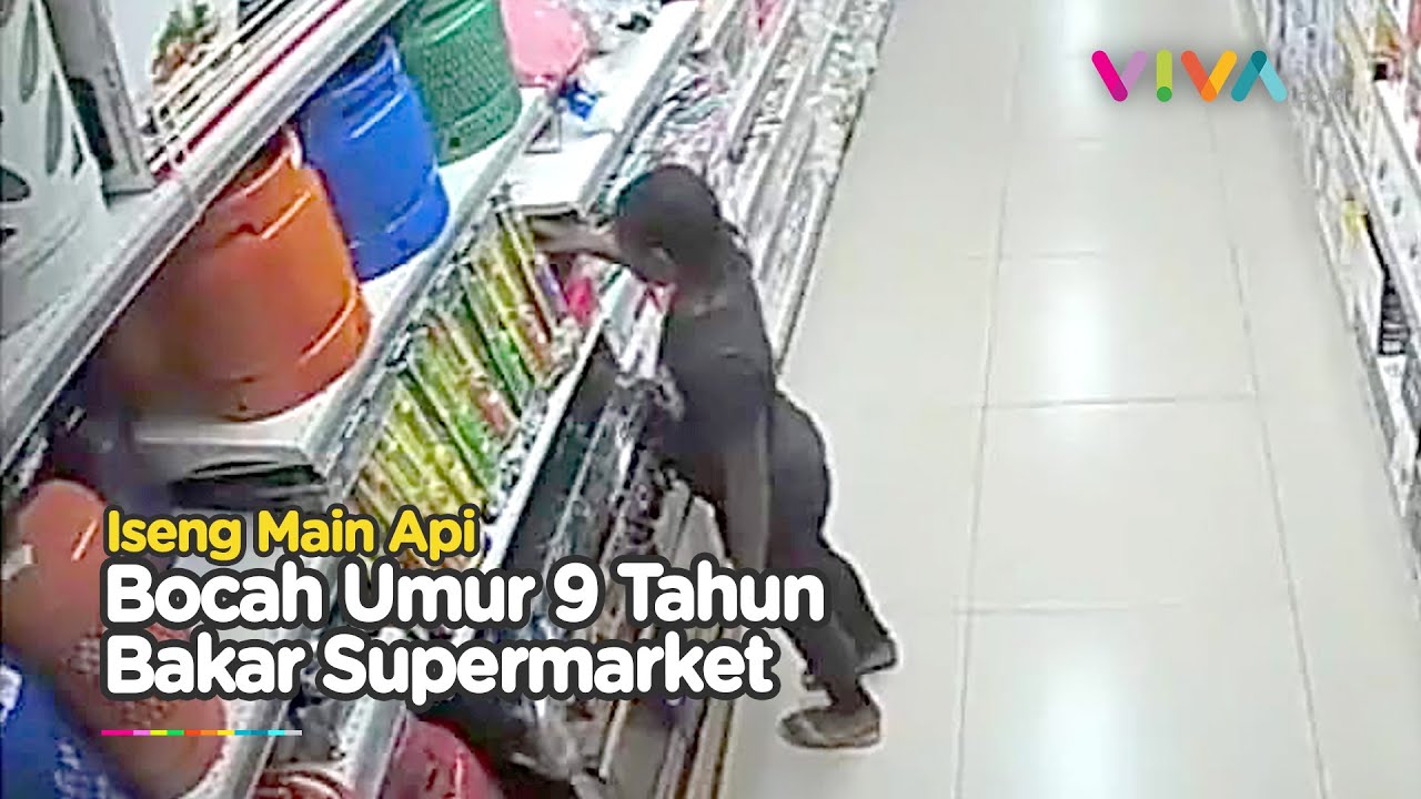 Terekam CCTV, Pelaku Kebakaran Supermarket Ternyata Bocah 9 Tahun