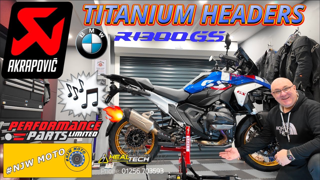 Akrapovic BMW R1300 GS E-B13E1 Titanium De Cat Headers Fitting Guide Full System Sound Test
