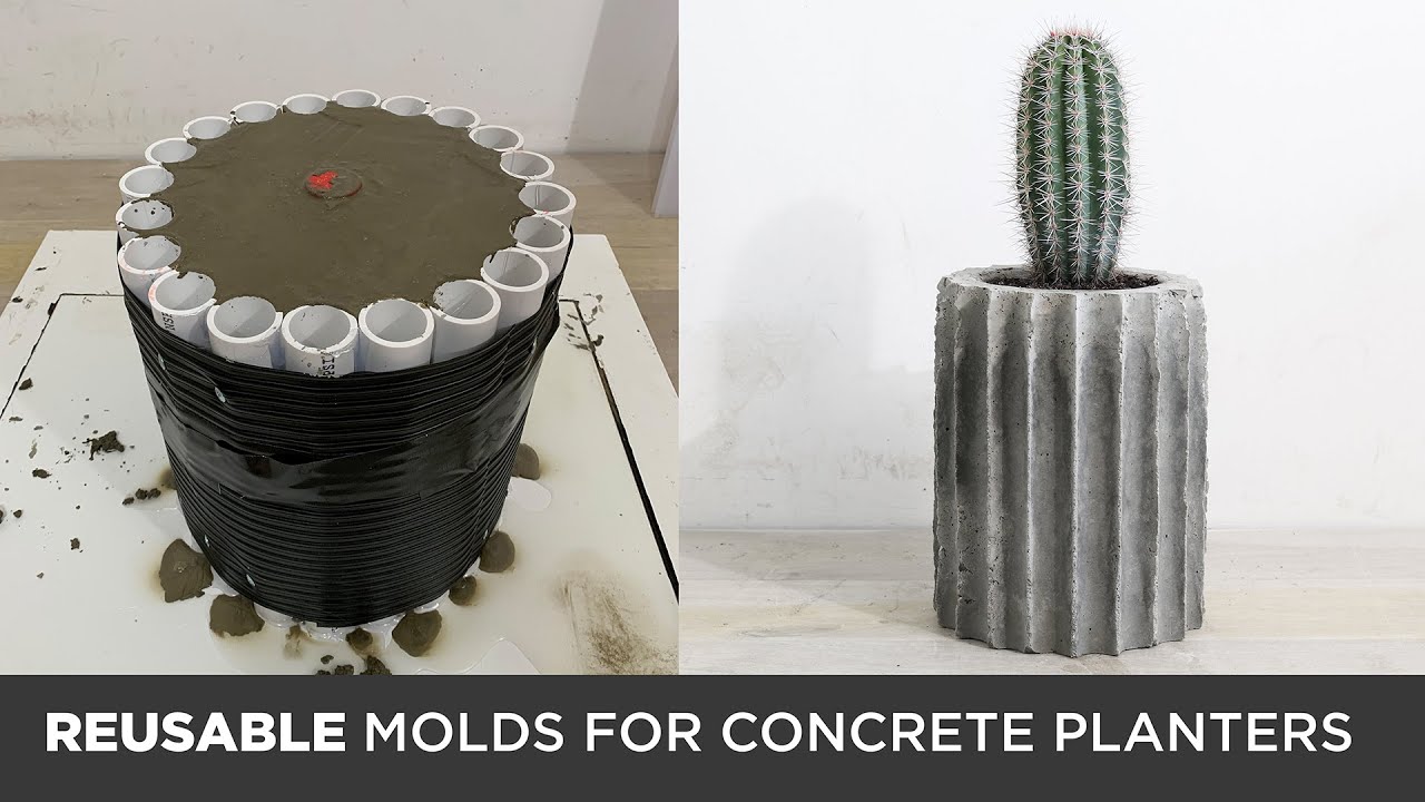 DIY Concrete Planters Cast in REUSABLE MOLDS