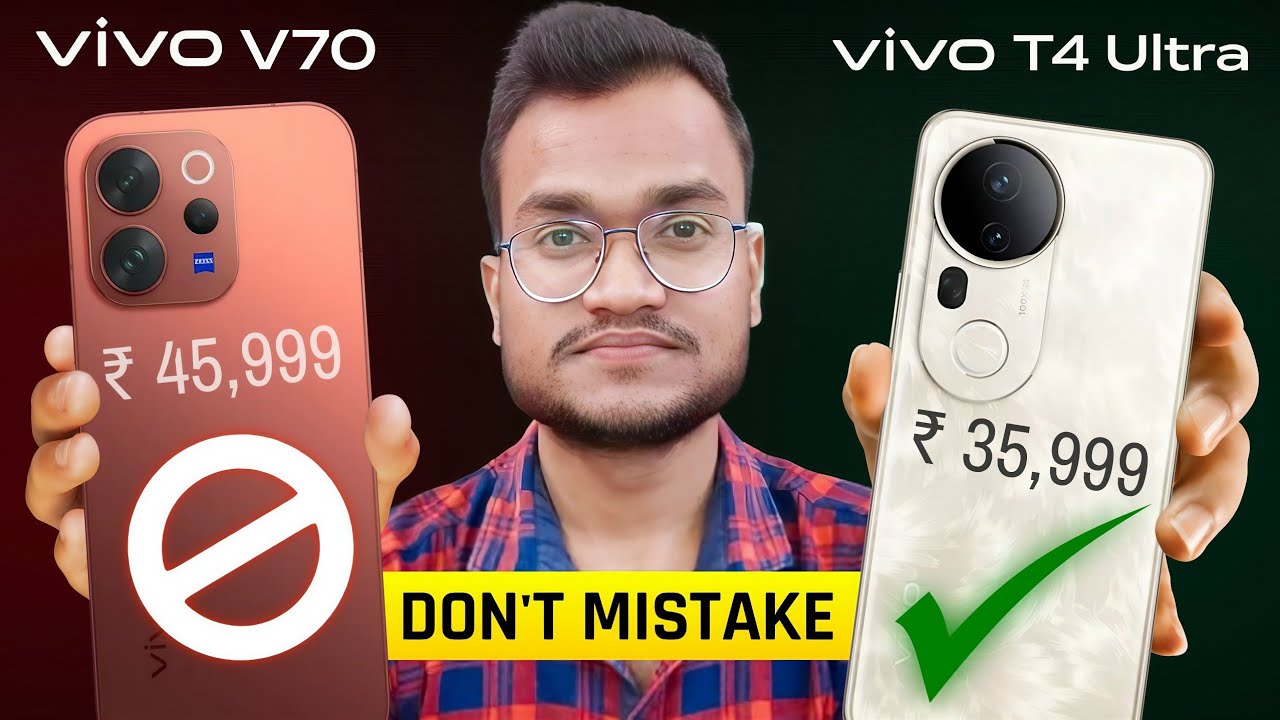 Vivo V70 vs Vivo T4 Ultra Comparison | Vivo V70 Price In India, Processor, Camera, Display, Battery