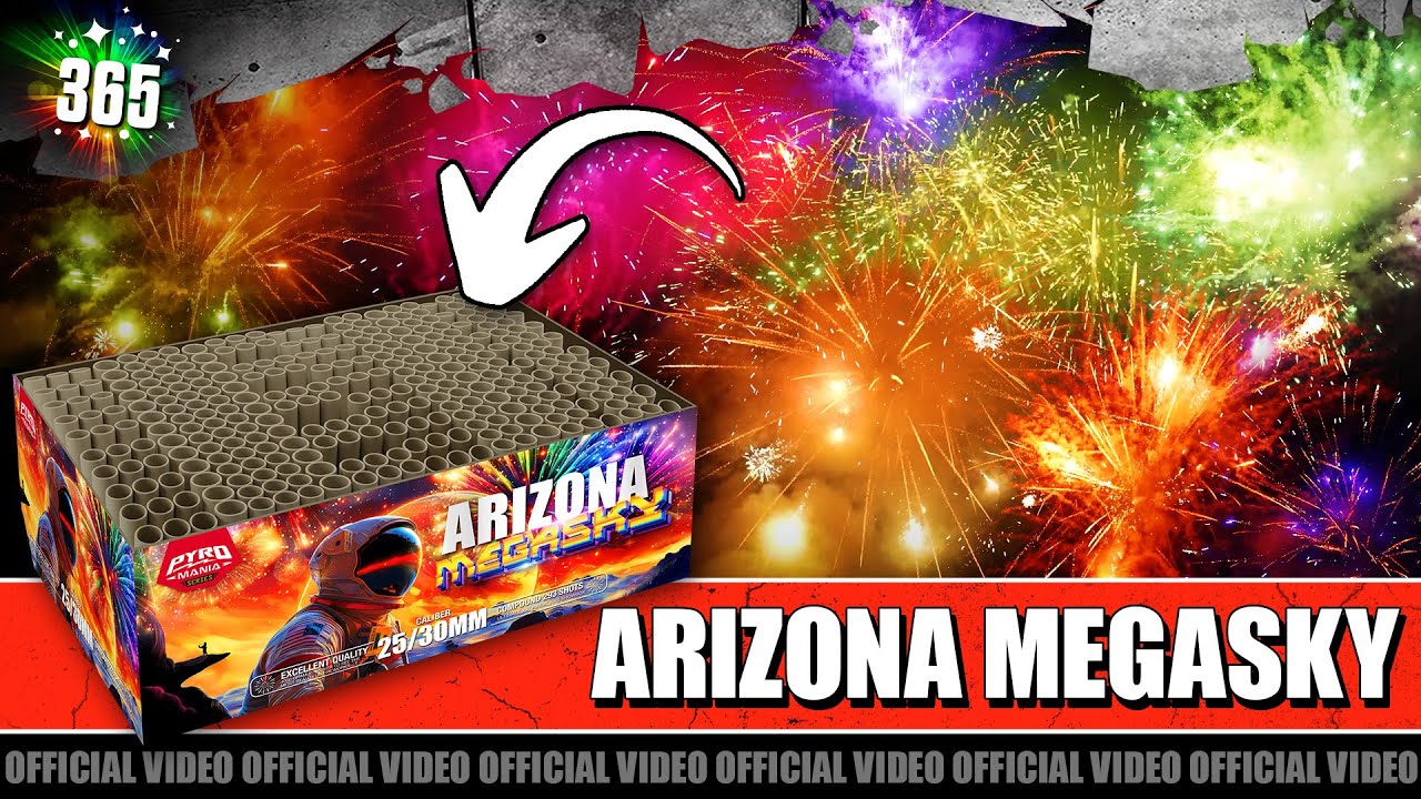 Arizona Sky 293 Shots XL Fanshape Compound vuurwerk | Rubro