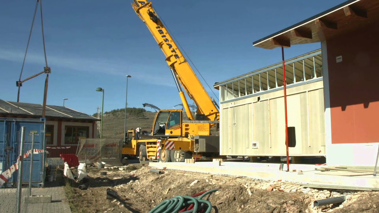 Transporte y montaje de una casa prefabricada de Eurocasa
